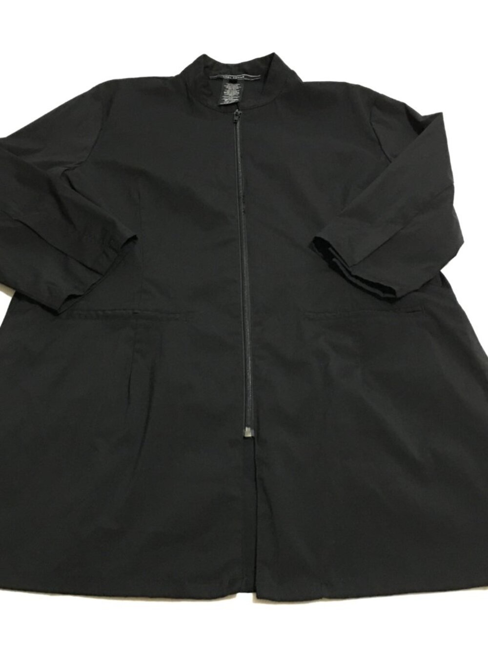 Noel Asmar Womens XL Black A-Line Jacket Coat Full Zip